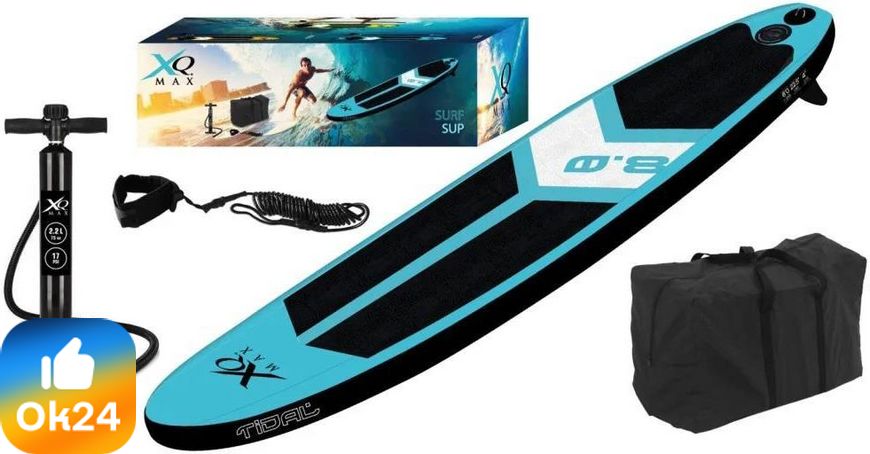 XQ Max Deska surfingowa i SUP, 245 cm, niebiesko-czarna Ok24-7149679 фото