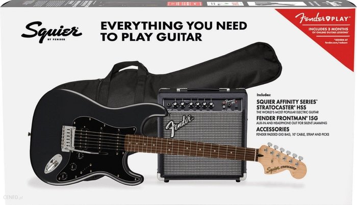 Fender Squier Affinity Series Stratocaster HSS Pack LRL Charcoal Frost Metallic Ok24-796369 фото