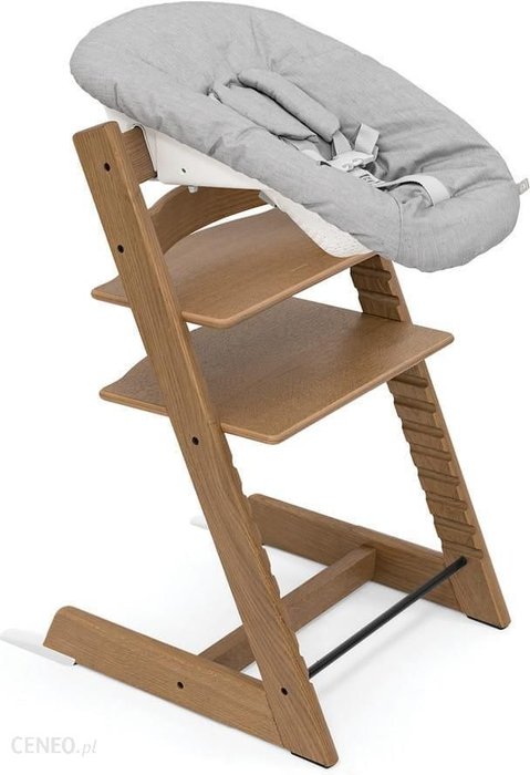 Stokke Tripp Trapp Newborn Set krzesełko do karmienia z litego drewna zestaw dla noworodka Oak Brown Ok24-7067340 фото