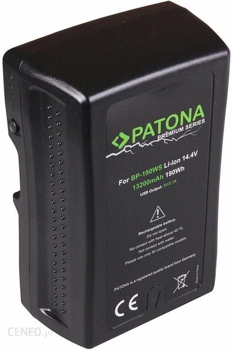 Patona Premium Liion 144V 1320Mah 190Wh Battery For Sony Bp190Ws Ok24-735251 фото