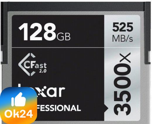 Lexar Professional CFast 2.0 128GB 3500x (LC128CRBEU3500) Ok24-776326 фото