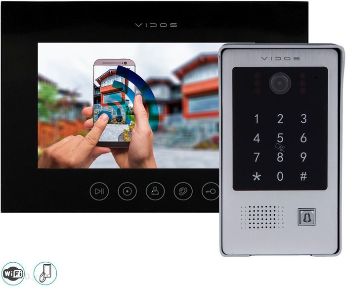 Wideodomofon WiFi z czytnikiem RFID i szyfratorem Vidos S20DA M11WX Ok24-7995241 фото