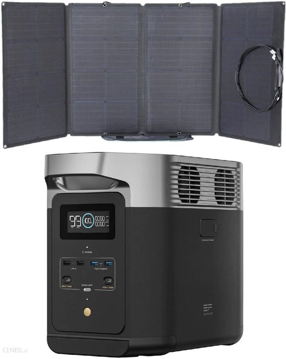 EcoFlow Delta 2 (1800W/1024Wh) + Panel Solarny (160W) - Zestaw solarny Ok24-7996943 фото