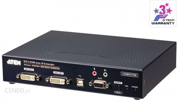 ATEN DVI-I Dual Display KVM over IP Extender Transmitter KE6940AT-AX-G Ok24-791529 фото