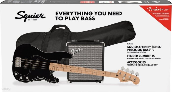 Fender Squier Affinity Series Precision Bass PJ Pack MN Czarny Ok24-796331 фото