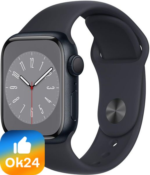Apple Watch Series 8 GPS 41mm koperta z aluminium północ + opaska sportowa północ (MNP53WBA) Ok24-7025998 фото