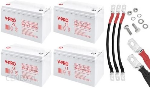 4x Volt GEL VPRO Premium 12V 110Ah + 3x przewód do łączenia 3SPZC21726 Ok24-7146802 фото