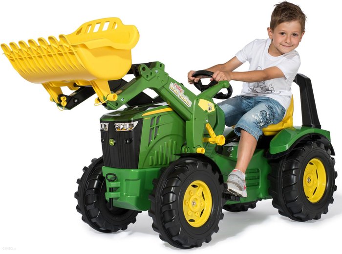Rolly Toys John Deere Traktor Na Pedały Łyżka Ciche Koła Ok24-7062852 фото