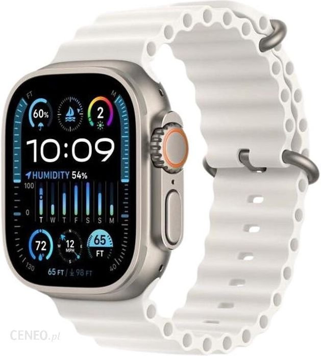 Apple Watch Ultra 2 GPS+Cellular Koperta 49mm Z Tytanu W Kolorze Naturalnym Z Opaską Ocean W Kolorze Białym (MREJ3GKA) Ok24-7026069 фото