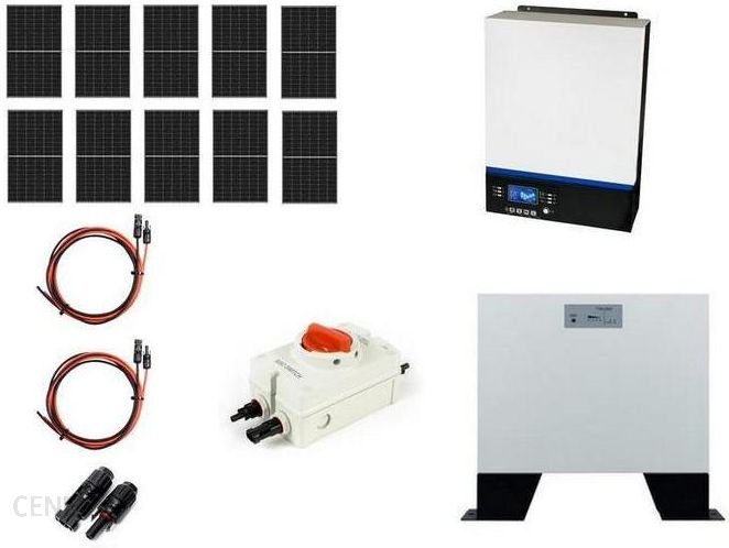 Hybrydowy zestaw solarny off-grid ESB-10kW-48 MPPT 10xPV Mono 5kWh Ok24-7152571 фото