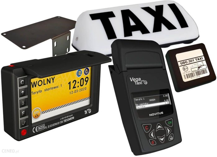 Novitus Taksometr Fiskalny Tx E + Kasa Vega Taxi Uchwyt Samochodowy Przetwornik Udc Lampa Montaż Ok24-764903 фото