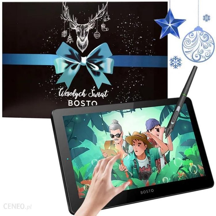 Bosto Tablet graficzny BT-12HDT 11.6'' LCD z dotykowym ekranem piórem + świąteczne opakowanie Ok24-792603 фото