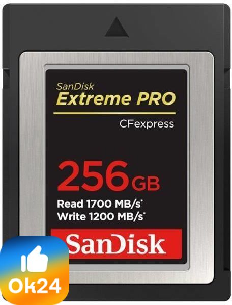 SanDisk Extreme PRO CFexpress Card Type B SDCFE 256Gb SDCFE256GGN4NN Ok24-776341 фото