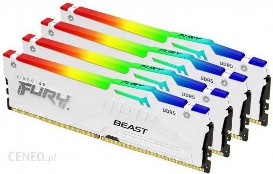Kingston Fury Beast White RGB DDR5 128GB 5600Mhz CL40 (KF556C40BWAK4128) Ok24-779394 фото