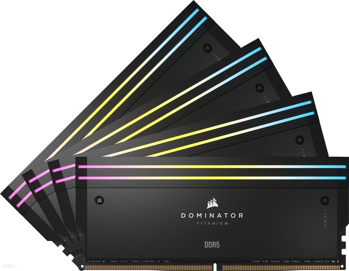 Corsair Dominator Titanium DDR5-6400, CL32, Intel XMP 3.0 - 64 GB Quad-Kit, schwarz (CMP64GX5M4B6400C32) Ok24-779444 фото