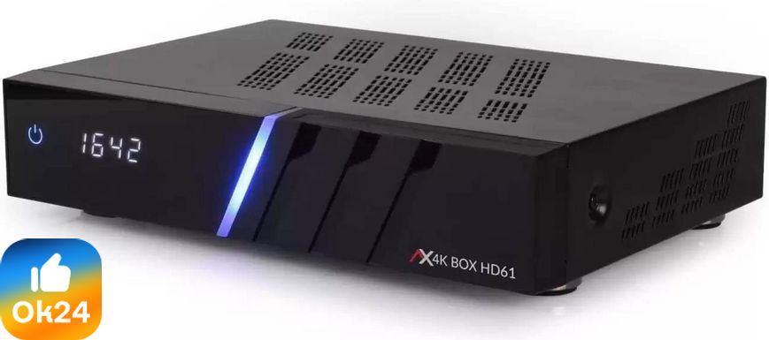 Dekoder cyfrowy AX 4K BOX HD61 COMBO (DVB-S2X+DVBT2/C) UHD E2 Ok24-737274 фото
