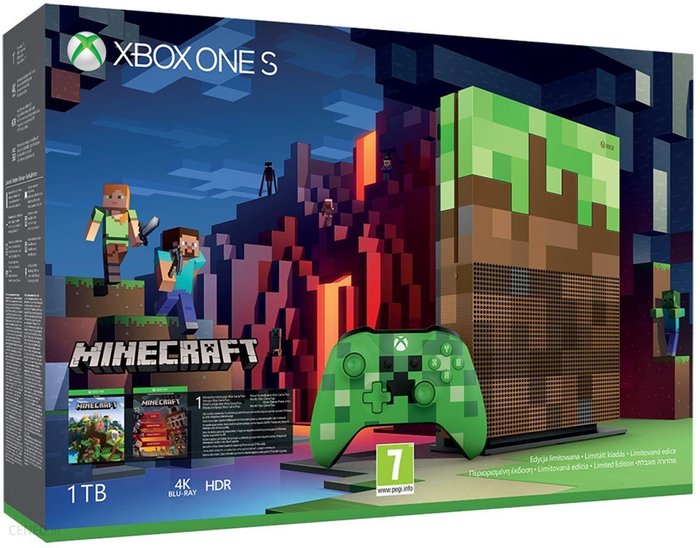Microsoft Xbox One S 1TB Edycja Limitowana + Minecraft Ok24-7158267 фото