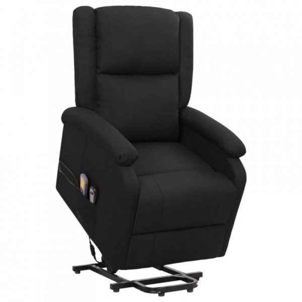 VidaXL Podnoszony fotel masujący, czarna, tkanina Ok24-94268037 фото