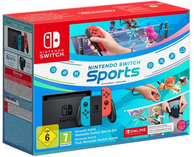Nintendo Switch Neon Red/Blue + Switch Sports + 3M NSO Ok24-7158274 фото