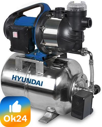 Pompa wspomagająca z silnikiem m Hyundai HBP1300 1300 W 24 L 4500 L/h Ok24-716112 фото