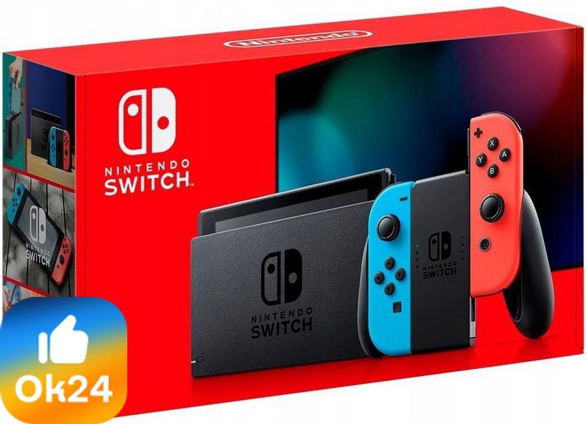 Nintendo SWITCH Neon Red & Blue Joy-Con (2019) Ok24-7158226 фото