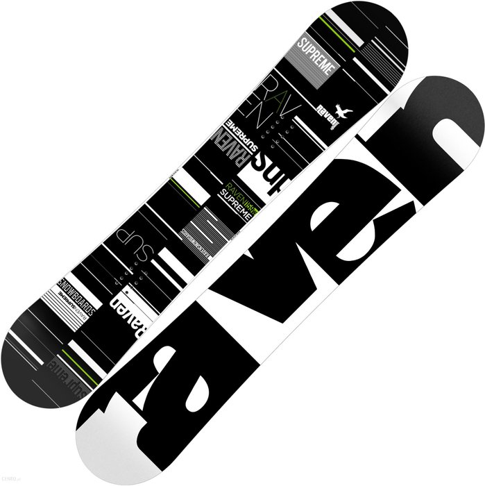 Raven Deska Snowboardowa Supreme Black Green Biały Czarny Zielony Ok24-7038497 фото