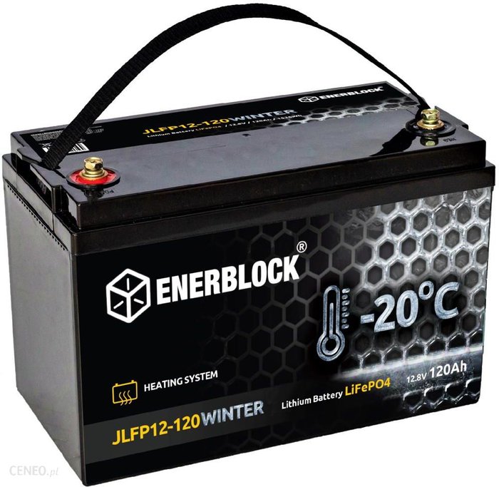 Enerblock JLFP Lithium Extreme 12V 120Ah LiFePO4 BMS Bluetooth z matą grzewczą Ok24-7157174 фото